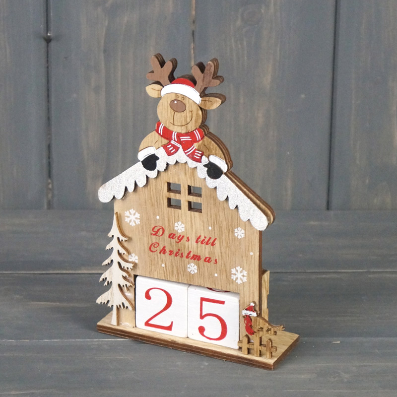 Christmas Hut with Deer Advent Calendar detail page